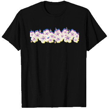 Discover Hawaii Hibiscus Flower Row 1970S Glitch Aesthetic T Shirts