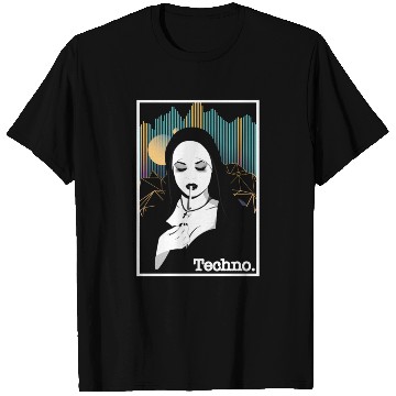 Discover Smoking Techno Nun Religion Electro Bass Music T Shirts