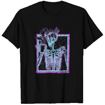 Discover Distressed Synthwave eleton Vaporwave Smiling T Shirts
