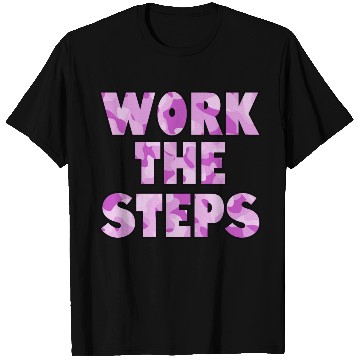 Discover Work the Steps purple camo T Shirts