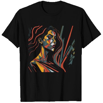 Discover Feminine Character Cubism T Shirts