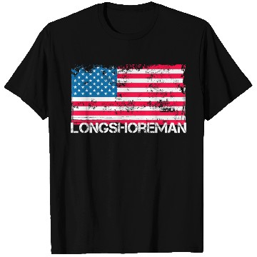 Discover Patriotic Longshoreman Us Flag T Shirts