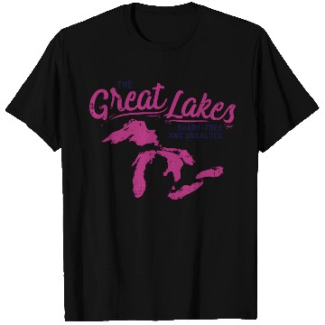 Discover Great Lakes Shark Free Unsalted Summer Vacation T Shirts