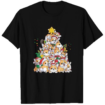 Discover Corgi Tree Dog Santa Merry Corgmas T Shirts