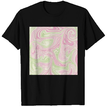 Discover Psychedelic Swirl Green Pink Pattern T Shirts