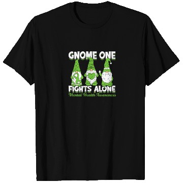 Discover Gnome One Fights Alone Mental Health Awareness T Shirts