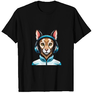 Discover Cool rabbit with headphones T Shirts