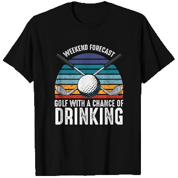 Discover Weekend Forecast Golf Lover Golfer Sport Hobby T Shirts
