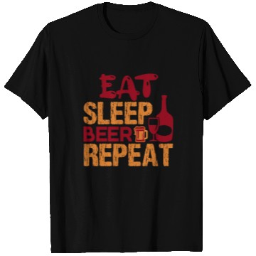 Discover Eat Sleep Beer Repeat- Funny Drinking T Shirts