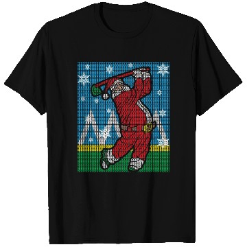 Discover Santa Claus Playing Golf Golfer Ugly T Shirts