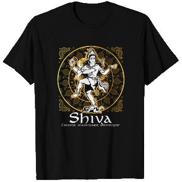 Discover Shiva 'Creator Maintainer Destroyer' Hindu Gods T Shirts
