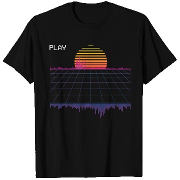 Discover Outrun Synthwave Retrowave Wave Sunset Aesthetic T Shirts