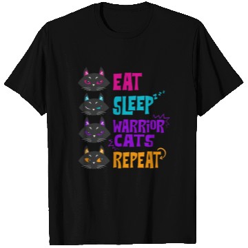 Discover Eat Sleep Cat Warrior Repeat Cat Warrior Love Cats T Shirts