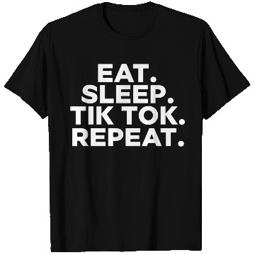 Discover Eat Sleep tiktok Repeat retro vintage colors T Shirts