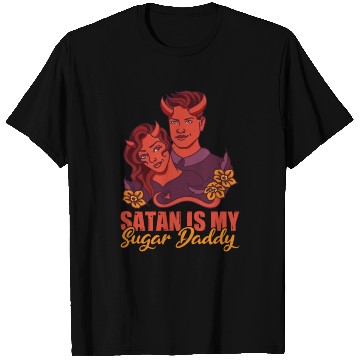 Discover Satan is my sugar daddy devil and hell T Shirts