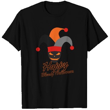 Discover happy bloody Halloween sarcastic horror T Shirts