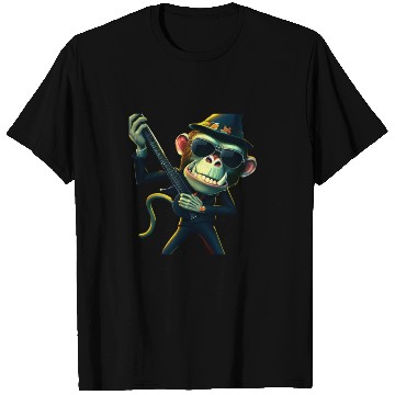 Discover Zombie Monkey with guitar T Shirts