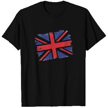 Discover Union Jack Vintage UK Flag Great Britain UK T Shirts