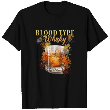 Discover Blood Type Whisky Cocktail for Bartender T Shirts