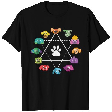 Discover Color Wheel Of Cute Dogs Art Teacher Dog Lover T Shirts