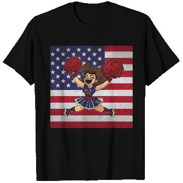 Discover Cheerleading Cheerleader Us Flag T Shirts