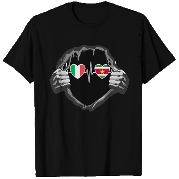 Discover Italy And Suriname Surinam Flag T Shirts
