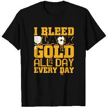 Discover I Bleed Black And Gold T Shirts
