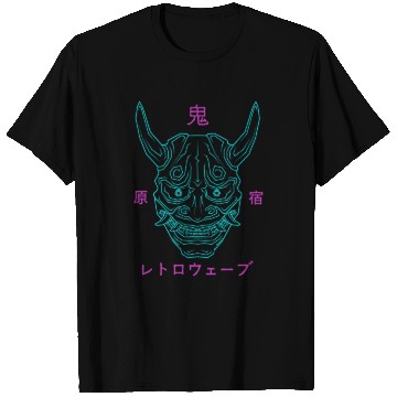 Discover Yokai Oni - Japanese Aesthetic Retrowave Harajuku T Shirts