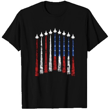 Discover Fighter Air Plane Us Veterans y American Flag T Shirts