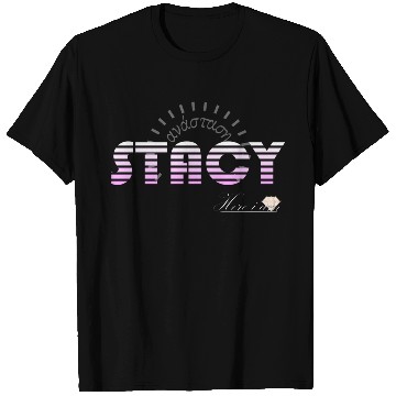 Discover Stacy pink white, etymology of Greek origin. T Shirts