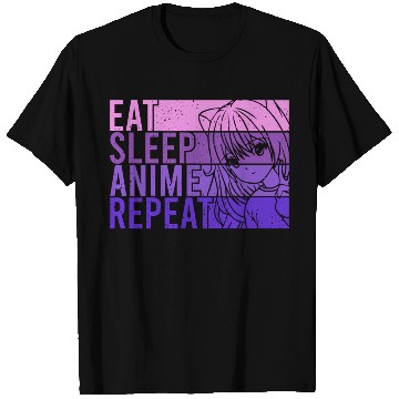 Discover Anime T Shirts Eat Sleep Anime Repeat Anime