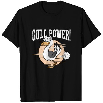 Discover Gull Power Whirer Bird Seabird Seagull T Shirts