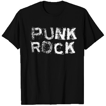 Discover PUNK ROCK Text T Shirts