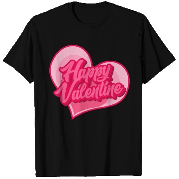 Discover Happy Valentine typography T Shirts