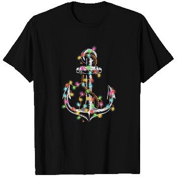 Discover Boating Christmas Lights Anchor Santa Sailing T Shirts