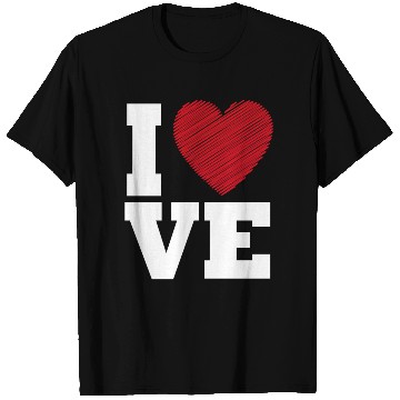 Discover Love Heart Typography for Valentines Day T Shirts