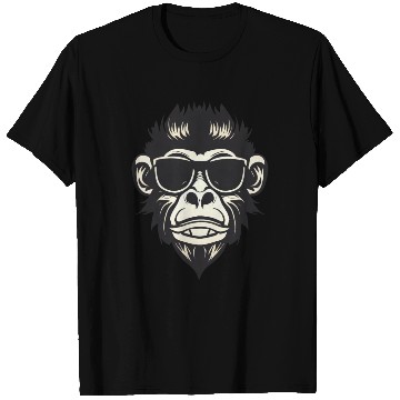 Discover Cool Monkey with Sunglasses - Rock and Roll Design T Shirts