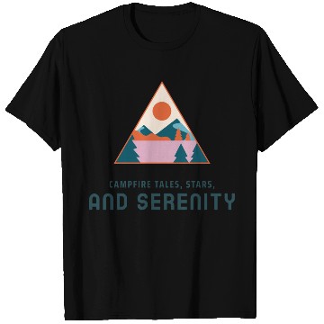 Discover Campfire Tales, Stars, And Serenity Camping T Shirts