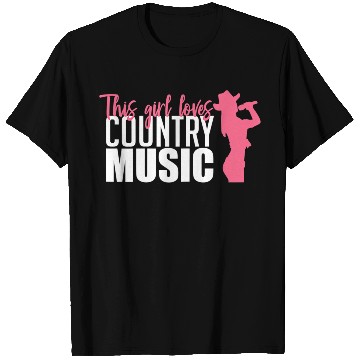 Discover This Girl Loves Country Music A Western Folk Fan T Shirts
