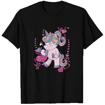 Discover Unicorn trains in the gym and loves bodybuilding T Shirts