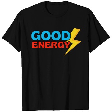 Discover GOOD ENERGY- Flash Of Lightning Yellow T Shirts