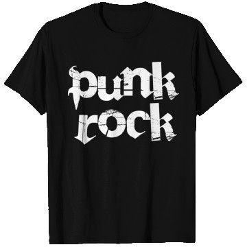 Discover punk rock bold text T Shirts