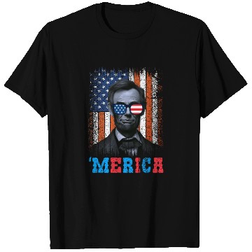 Discover Merica Lincoln Independence Day Party 4th July T Shirts
