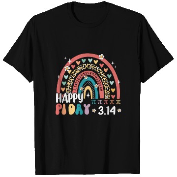 Discover Rainbow Happy Pi Day Mathematic Math Teacher Retro T Shirts
