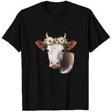 Discover Cow Sunflower Flower Sunshine Wos T Shirts