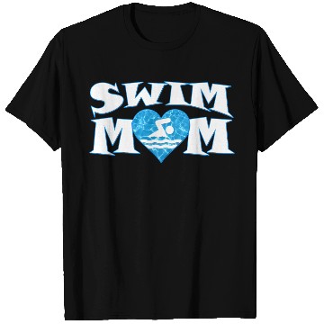 Discover Swim Mom He Shaped Pool Water Swimmer Swimming T Shirts