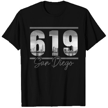 Discover San Diego 619 Area Code Vintage yline T Shirts