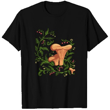 Discover Forest Mushrooms Floral Fungi Ukrainian Vyshyvanka T Shirts