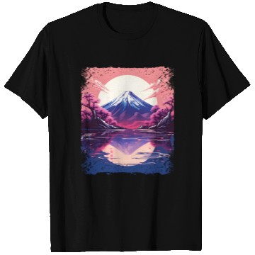 Discover Vaporwave Aesthetic Japan Sight Mount Fuji Volcano T Shirts