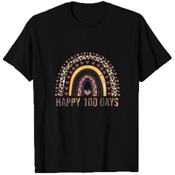 Discover Happy 100Th Day Of School Leopard Rainbow Teacher T Shirts